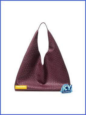 OAAVVJL Woven Texture PU Leather Tote Bag Casual Shoulder Handbag